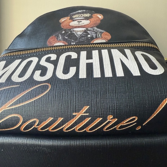 New Moschino Teddy Bear Backpack black medium - Picture 2 of 10
